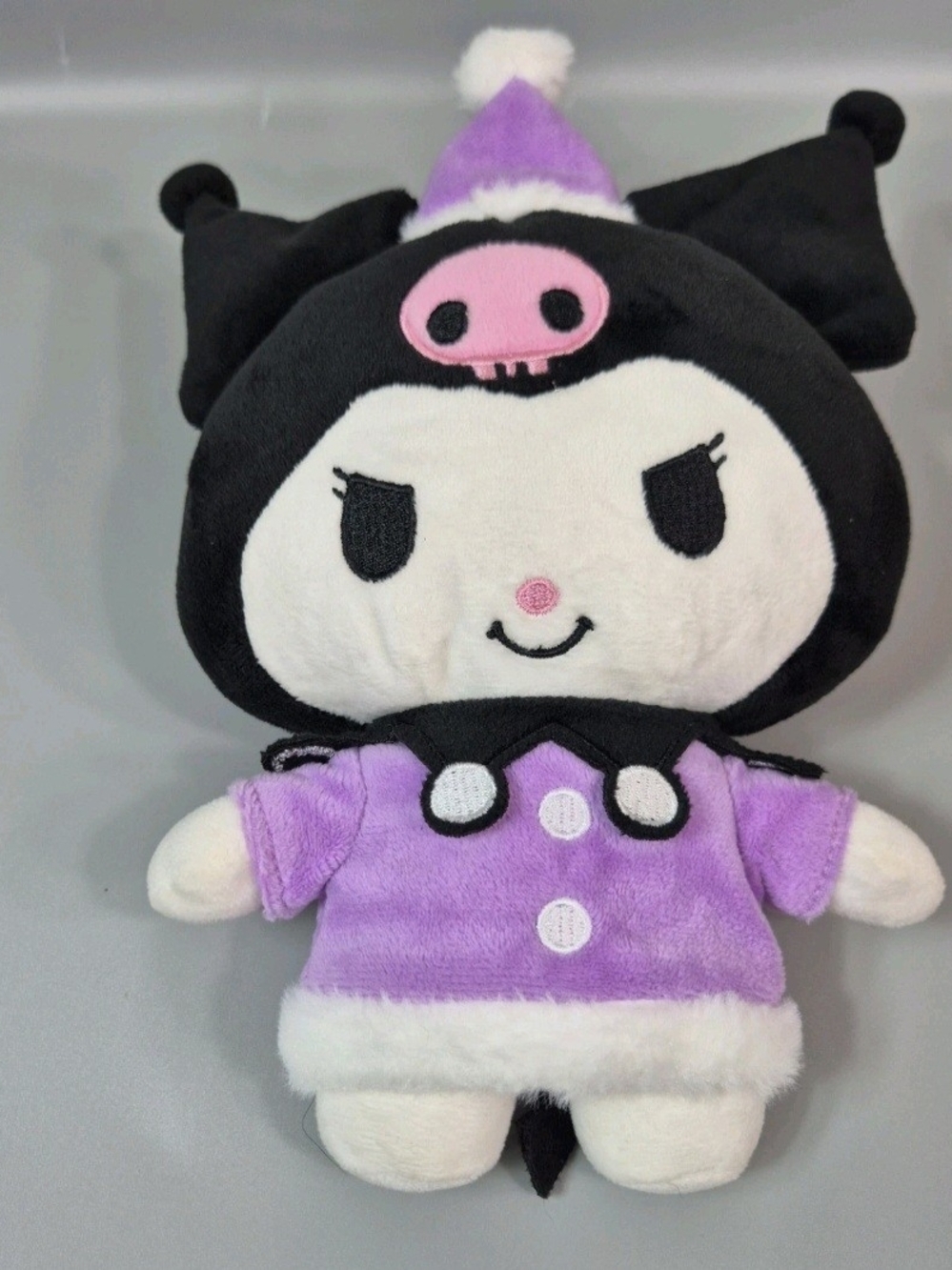 Hello Kitty & Friends Kuromi Holiday Purple Plush 11" Stuffed Animal Pre Loved - Picture 4 of 7